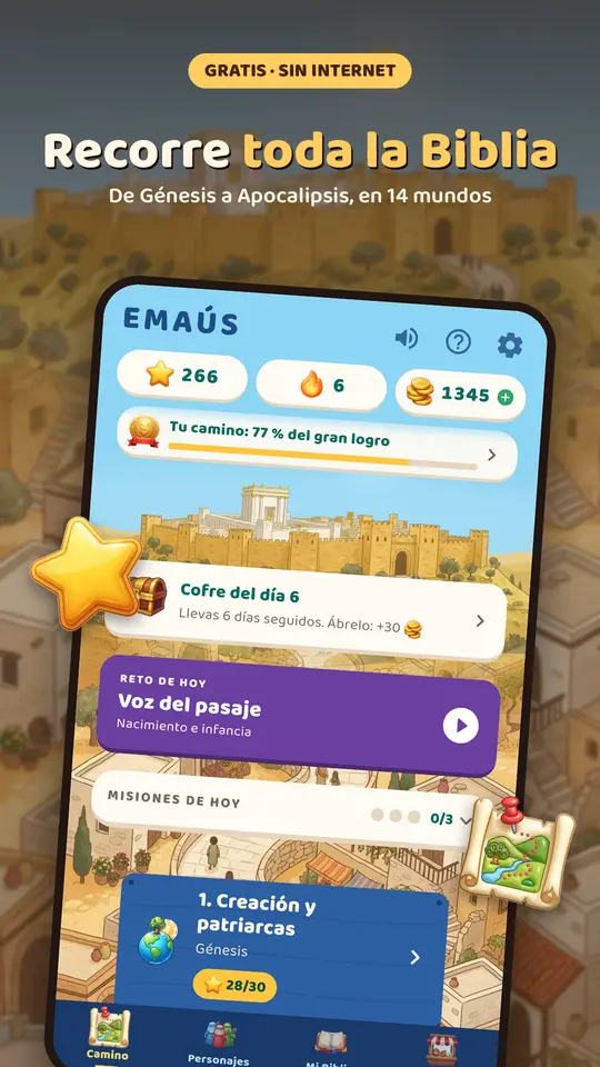 Captura 1 de Emaús: Juego de la Biblia